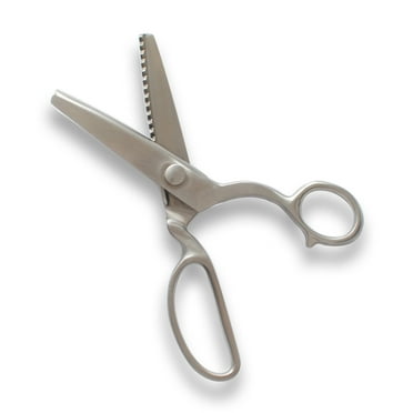 YJSStriving All Stainless Steel Pinking Shears Scissors for Fabric Heavy Duty Serrated Pinking Shears Decorative Edge Zig Zag Cut Scissors 8 Inch