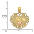 thumbnail image 3 of 14k Two-tone Gold Mom Heart Pendant, 3 of 4