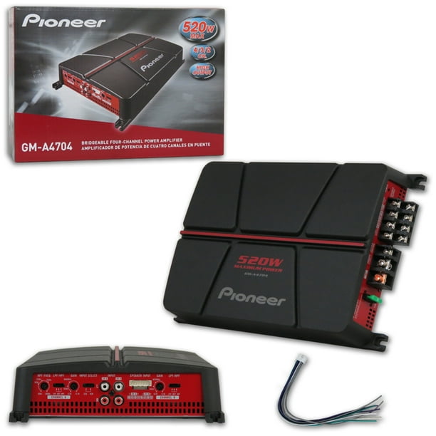 Pioneer GMA4704 Class AB 4 Channel Car Audio Bridgeable Amplifier 520W