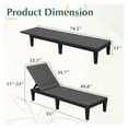 thumbnail image 3 of KioJJp Lounge Chairs for Outside Patio Waterproof Resin Chaise Lounge Outdoor Adjustable Lounge Chairs Set of 2 Pool Chairs Sun Loungers for Deck, Poolside and Beach (Black), 3 of 7