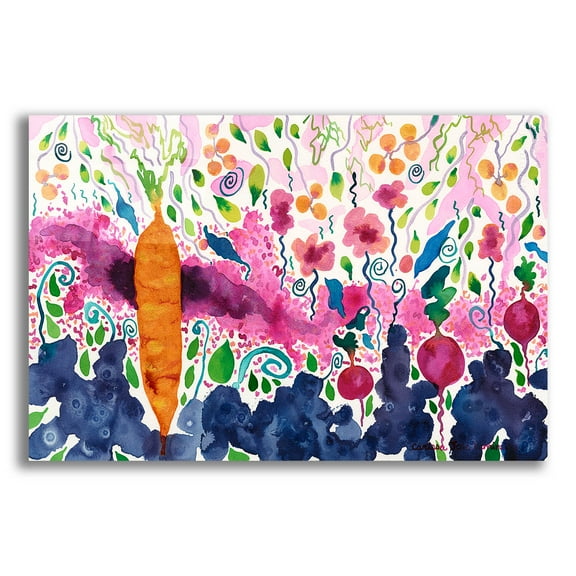 Epic Art 'Ode to a Carrot' by Carissa Luminess, Acrylic Glass Wall Art, 16"x12"