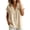 Beige, variant on Women's Spring Summer V-Neck Buttoned Ruffled Cap Sleeve Blouse | Casual Textured Flowy Top | Elegant Daily Vacation Shirt
