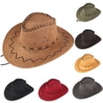thumbnail image 3 of VISALY Cowboy hats Packable Sun Hats for Women Travel | Western Hats Summer Outdoor Travel Men and Women Western Sunshade Hats Hats for Summer Foldable Hats Travel | 1 Pack, 3 of 3