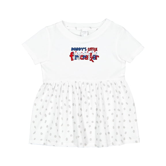 Inktastic Daddy's Little Firecracker Girls Baby Dress