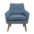 thumbnail image 6 of Linon Ava Tweed Chair, Button Tufted Back, 18.25 inch Seat Height, Blue, 6 of 9