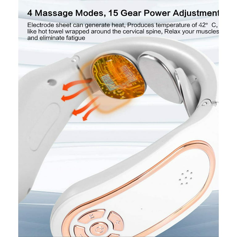 Auxoliev Neck Massager Heated Neck Massage Therapy 9 Modes 50 Intensities  Portable Deep Tissue Trigger Point Massager Cordless Intelligent Massager  for Neck Pain(FSA or HSA Eligible) 60 - Quarter Price