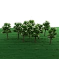 thumbnail image 4 of Lote de 10 piezas de modelo de árbol de flores para diseño de paisaje, micromodelo de ferrocarril 1/200 Blanco, 4 of 9