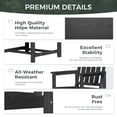 thumbnail image 3 of Ciokea 7-Piece Outdoor Dining Set with Table and 6 Chairs HDPE Patio Set Umbrella Hole Garden Backyard Poolside Black, 3 of 7