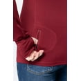 thumbnail image 3 of Saronite Basic Long Sleeve Seamless Track Jacket, Burgundy (Women's), 3 of 4