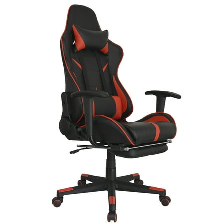 lumbar kingsport pu rest gaming foot racing chair support leather