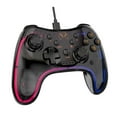 thumbnail image 3 of Wired Controller for PC Transparent RGB Gamepad Controller For /PS3 Switch/PC/Steam Vibration,6-Axis Gyro and Turbo Function - (Color: Black), 3 of 5