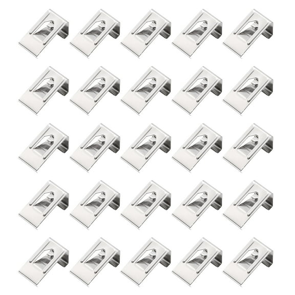 50Pcs Spring Turn Clip Hanger, Picture Frame Hangers Back Fasteners, Silver