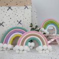 thumbnail image 4 of Nubes de estilo nórdico Arco iris Decoración del hogar Decoración de la habitación de los niños Colgante tejido Decoración colgante de pared Decoración colgante, 4 of 6