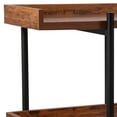 thumbnail image 4 of Mayfair Rustic Wood Grain Finish Storage Shelf with Black Metal Frame, 4 of 8