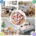 thumbnail image 4 of Red Strawberry Plants Fruit White Pattern Square Tablecloth,Waterproof Square Table Cover,Wipeable Spillproof Washable Table Cover for Home Kitchen Party Decor 60"x60"(152x152cm), 4 of 6