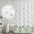 thumbnail image 4 of Spring Botanical Shower Curtain Set - 48" x 72" Washable Bathtub Curtain with 12 Hooks, Farmhouse Pastoral Daisy Leaves Waterproof Fabric Stall Shower Curtains for Bathroom/Bathtub Décor, 4 of 6