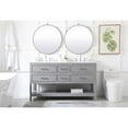 thumbnail image 6 of Elegant Decor Sinclaire 60" Aluminum Alloy & MDF Double Bathroom Vanity in Gray, 6 of 8