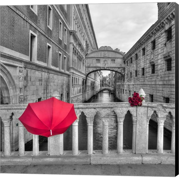 Red Umbrella 1 by Assaf Frank, Canvas Wall Art