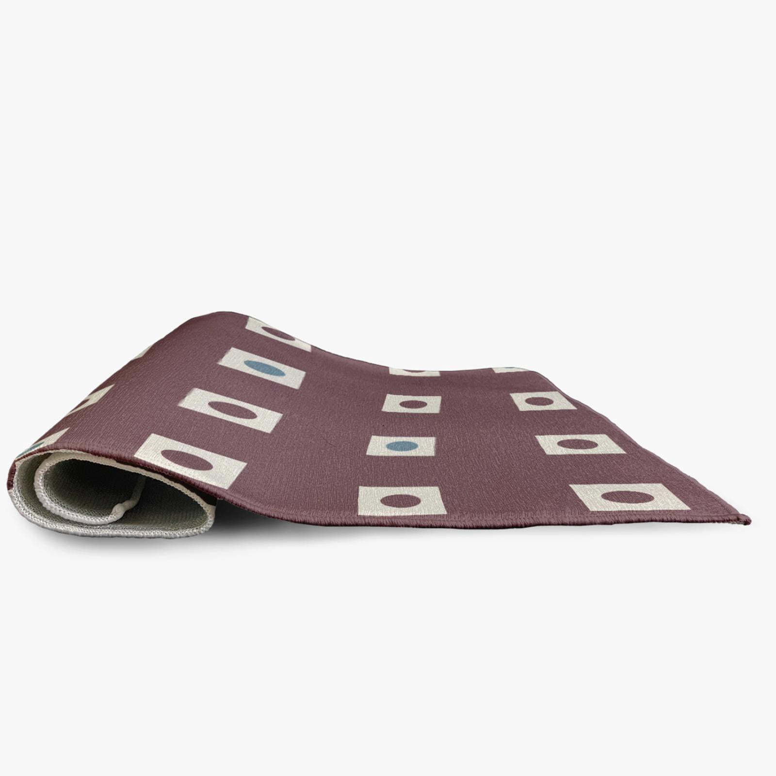 E by Design Li'l Boxes Indoor/Outdoor Rug - Dusty Purple - 2 x 3 ft.