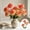 Orange, variant on 3 Heads Silk Artificial Peony Flowers,Fake Large Faux Blooms Wedding Table Hotel Photography Home Decor,Red