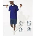 thumbnail image 6 of Men's Regular-Fit Cotton Short Sleeve Jersey Casual Plain Polo Shirt Navy XXL, 6 of 6