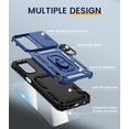 thumbnail image 4 of for Samsung A15 5G Case, Galaxy A15 5G Case with Camera Cover & 360° Kickstand Ring with Tempered Glass Screen Protector, Military Grade Shockproof Protective Cover for A15 5G Case Blue, 4 of 13