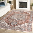 thumbnail image 2 of SAFAVIEH Vintage Persian Amadine Medallion Polyester Area Rug, Rust/Navy, 5' x 7'6", 2 of 11