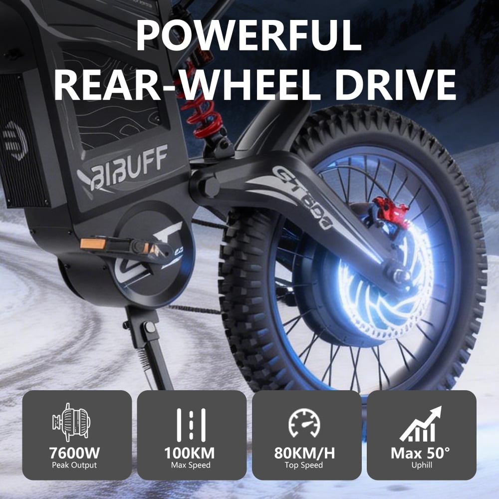GT63 7500W Electric Dirt Bike for Adults, 50MPH High Speed Off-Road E-Moto