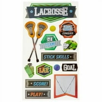 12 Pack: Lacrosse Stickers by Recollections