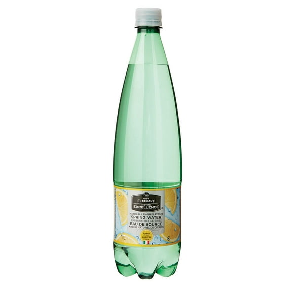 Our Finest Natural Lemon Flavour Spring Water – Carbonated, 1 L
