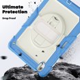 thumbnail image 4 of Case for iPad Air 13 Inch M3 2025 / M2 2024 12.9 inch (3rd/4th Gen) with Screen Protector, 360 Degree Rotating Kickstand Hand Strap Shockproof Cover with Shoulder Strap, Cream Navy, 4 of 7