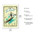 thumbnail image 2 of San Onofre (San 'O) California - Surfer on Longboard - Vintage Travel Poster by Wade Koniakowsky - Master Art Print (Unframed) 12in x 18in, 2 of 4