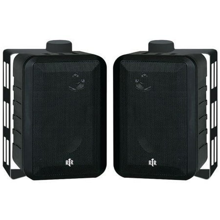 INDOOR/OUTDOOR 3-WAY SPEAKERS (BLACK)