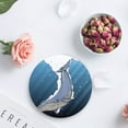 thumbnail image 4 of POGLIP Underwater World Whale Set of 8 Round Coaster for Drinks, Absorbent Ceramic Stone Coasters Cup Mat with Cork Base for Home Kitchen Room Coffee Table Bar Decor, 4 of 5