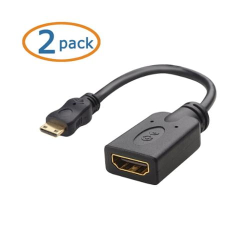 Cable Matters 2 Pack Mini HDMI HDMI Adapter to Mini Adapter) 6 Inches - Walmart.com