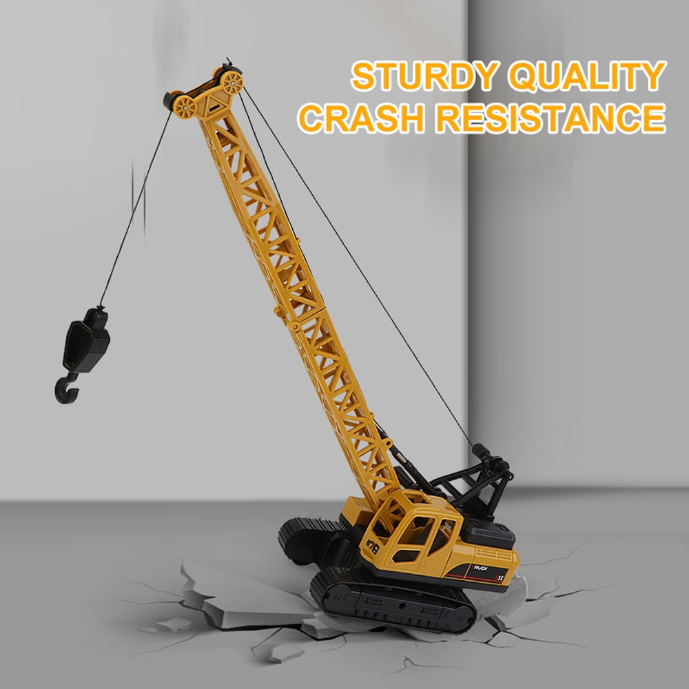 TZDZRC 1:24 Crane Toys for Kids 3-6 Years,Construction Trucks Toy for Boys, Inertial Power Engineering Car Model,Birthday Gift
