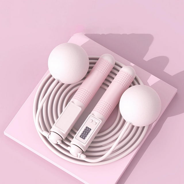 Inalámbrico con cuerda de saltar de longitud para entrenamiento físico rosado Baoblaze Sin cable