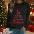 thumbnail image 2 of Makaor Sweatshirts for Women Christmas Crew Neck Tops Raglan Sleeve Long Sleeve Pullover Graphic Casual Clothes, 2 of 6