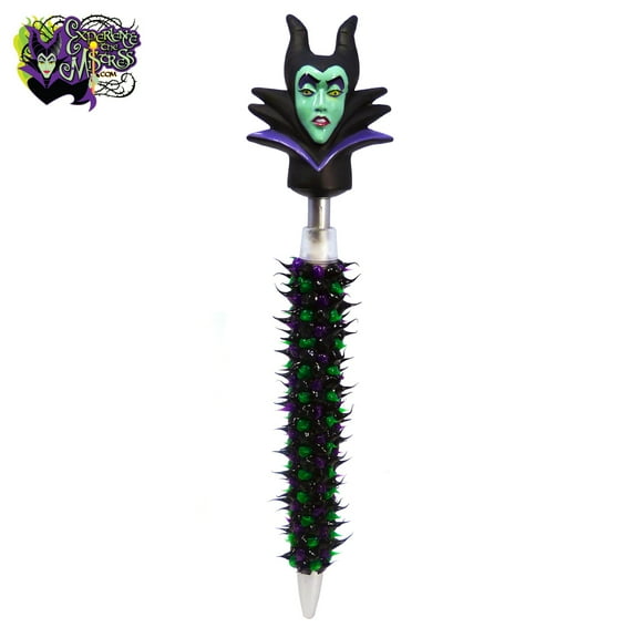 Disney Parks Disney Villains Character Head Spiky Grip Squishy Pen – Maleficent