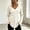 Beige-09, variant on Nugftut Womens Hoodies Solid Color Waffle Knit Long Sleeve Sweatshirts V-Neck Hoodies with Drawstring Lightweight Casual Tops