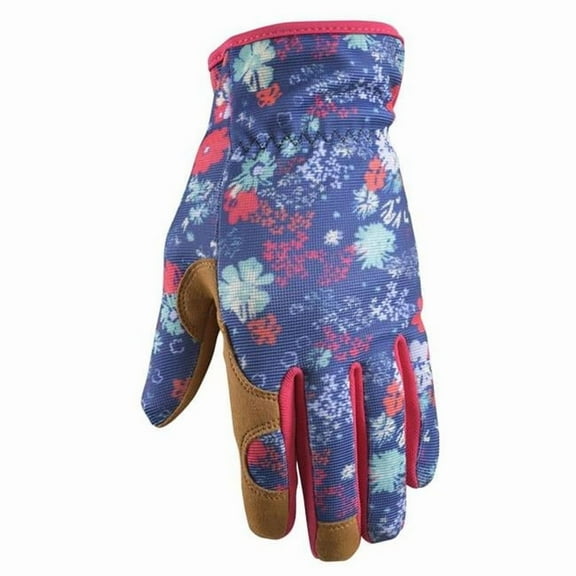 Wells Lamont 7013699 Women Indoor Outdoor Botanical Work Gloves - Multi Color - Small