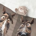 thumbnail image 2 of Disketp Funny Horse Faces Expressions Dog Blanket/Bed Cover for Dogs and Cats,Puppy Essentials-Medium, 2 of 8