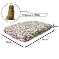 thumbnail image 2 of Flower Pet Bed, Shabby Form Floral Buds Leaves Ivy Like Gardening Theme Design Art Print, Chew Resistant Pad for Dogs and Cats Cushion with Removable Cover, 24" x 39", Pink and Blue, by Ambesonne, 2 of 4