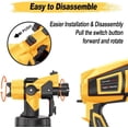 thumbnail image 5 of Paint Sprayer 1000W High Power Electric Spray Paint Gun with Adjustable Spray Width Knob,1400ML Container,4 Nozzles & 3 Patterns,Easy to Clean for Furniture Cabinets House Painting Yellow, 5 of 7