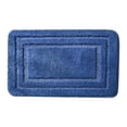 thumbnail image 1 of Matoen12 Embossed Polyester Quick Dry Bath Rugs, Non-Slip Entrance Doormat Water Absorbing Floor Mats, Home Decor Door Mat for Bathroom Kitchen Toilet, 16"x24", 1 Pack, Blue, Rectangle, 1 of 9