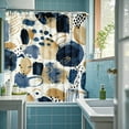 thumbnail image 5 of TIELUTT Doublure de Rideau de Douche en Tissu avec Renfort Antirouille pour Tringle de Rideau de Douche d'Angle Rideaux de Douche en Lin Rideaux de Douche Turquoise 72 par 72 et Rideau de Douche Carlin Foncé Stores avec Sol, 5 of 5