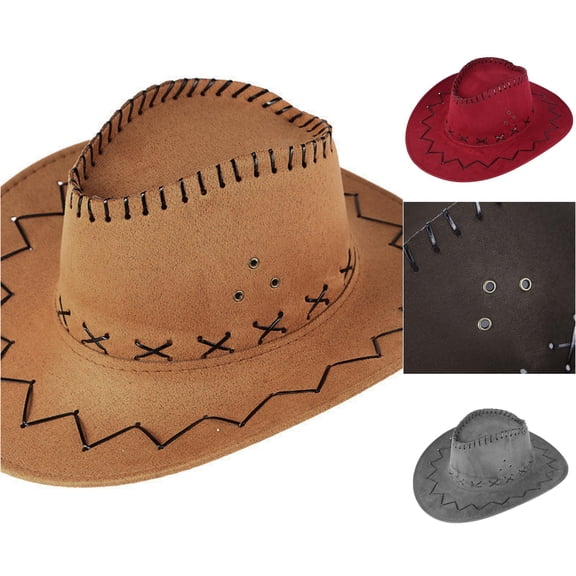 XIAOCHA Mens Fine‑Straw‑Weave Cowboy Hat Solid Sun‑Protection Cowgirl Hat,Yellow