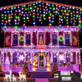 thumbnail image 1 of Luces navideñas Nielfoi 1280 LED en forma de carámbano, 40 m, para exteriores, multicolor, 1 of 9
