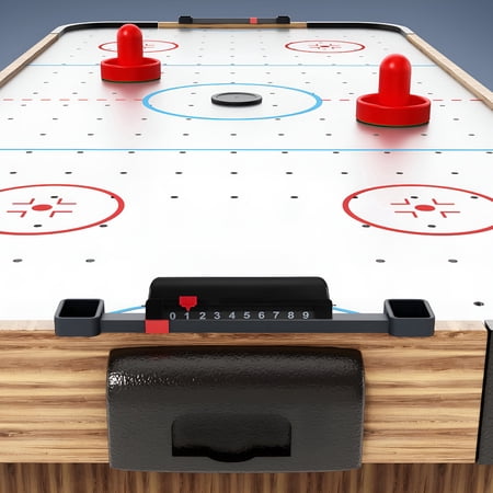 BESTSKY Black Plastic Tabletop Hockey Game, Air Suspension Table Hockey for Kids & Family, Indoor Fun