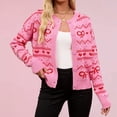 thumbnail image 2 of Coats Lightweight for Women Valentine Knitted Cardigan Sweater Fashion Tops, 2 of 5